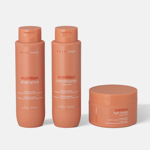 Kit Nutrição Braé Stages Shampoo + Condicionador + Máscara