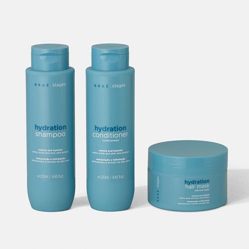 Kit Hidratação Braé Stages Shampoo + Condicionador + Máscara