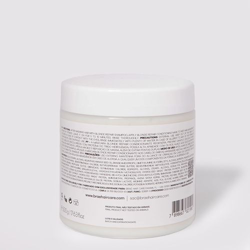 Braé Blonde Repair - Máscara de Tratamento para Loiras 500g