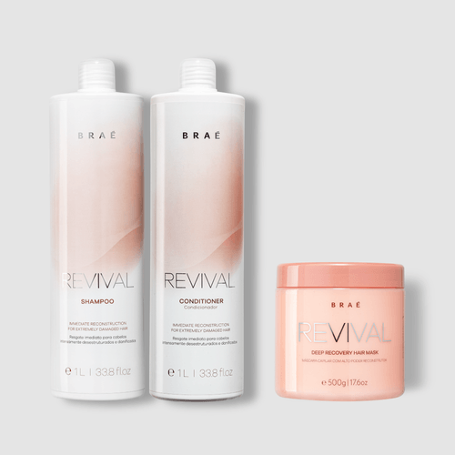 KIT Revival Shampoo 1L + Condicionador 1L + Máscara 500g