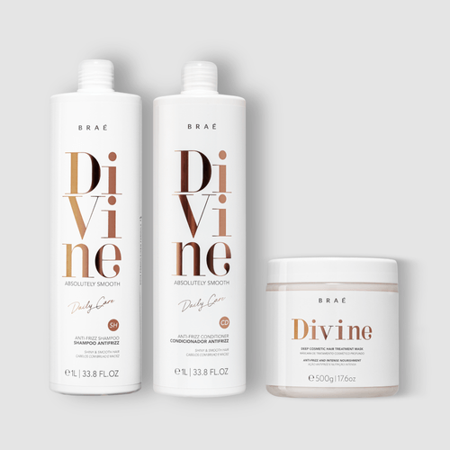 KIT Divine Shampoo 1L + Condicionador 1L + Máscara 500g