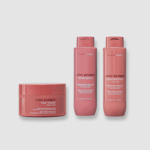 Kit Cabelos coloridos Braé Stages Shampoo + Condicionador + Máscara