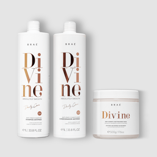 KIT Divine Shampoo 1L + Condicionador 1L + Máscara 500g