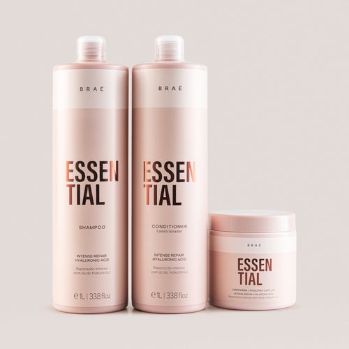 KIT Essential Shampoo 1L + Condicionador 1L + Máscara 500g