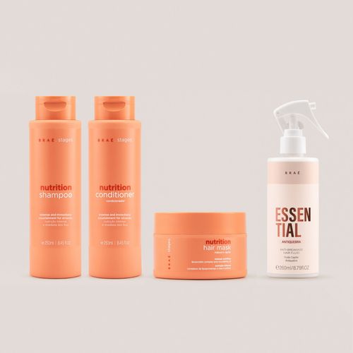 KIT Bráe Stages Nutrition completo + Fluído Essential Reparador 260ml