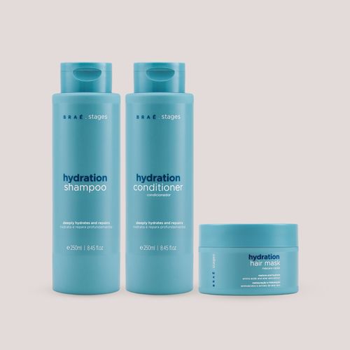 Kit Hidratação Braé Stages Shampoo + Condicionador + Máscara