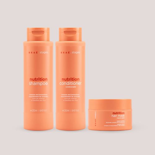 Kit Nutrição Braé Stages Shampoo + Condicionador + Máscara