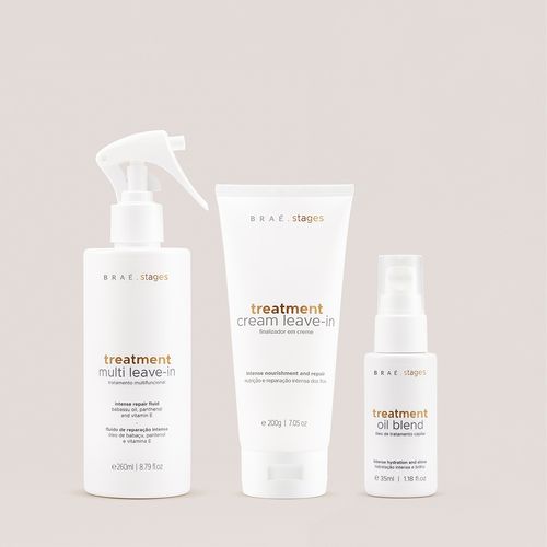 Kit Finalizadores Stages: Fluido Reparador + Leave-in em Creme + Óleo