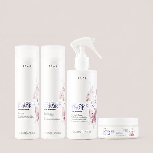 Kit Intense Repair Shampoo + Condicionador + Máscara + Leave in
