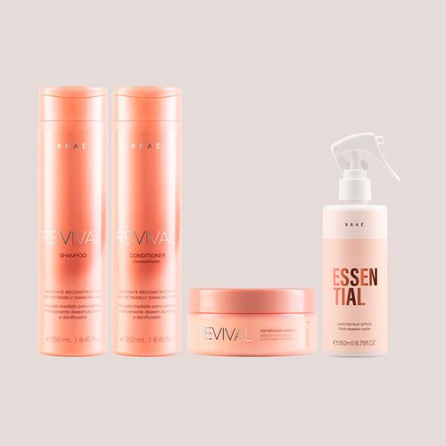 Kit Revival Shampoo e Condicionador 250ml + Máscara 200g + Essential Fluido Reparador